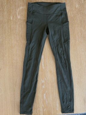 lululemon athletica Olive Green High-Rise Leggings with Side Pockets